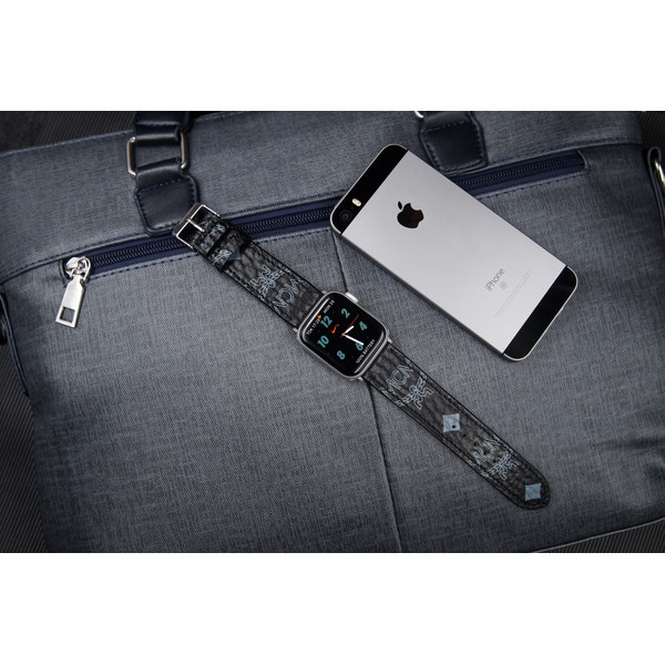 lv leather apple watch band
