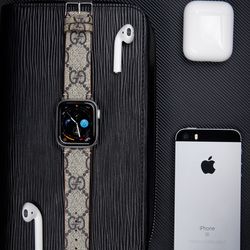 Custom Made Luxury G.C Original Leather Apple Watch Band for Apple Watch Series 8/7/6/SE/5/4/3/2/1 Apple Watch Ultra