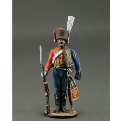 Painted tin soldier 54 mm. Historical Miniature Napoleonic. Horse Rangers of the Imperial Guard. France, 1804-15