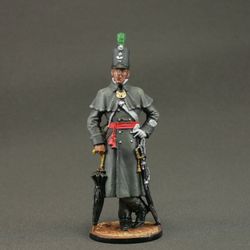Collectible tin soldier 54 mm Historical Miniature Napoleonic figures Officer Light Infantry. Great Britain, 1815
