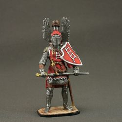 Collectible tin toy soldier 54 mm Painted Historical Miniature Medieval knight. Mastino 2 della Scala-ruler