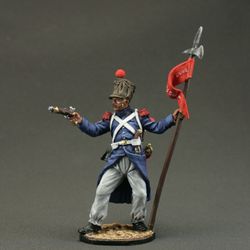 Collectible tin soldier 54 mm Historical Miniature Napoleonic Figures Senior sergeant. France, 1812-15. gift for him