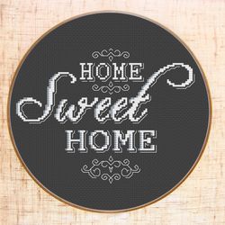Home sweet home cross stitch pattern Modern cross stitch PDF Housewarming cross stitch PDF