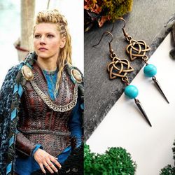 Viking earrings for women. Viking earring. Silver or bronze Scandinavian earrings, in style to the Vikings. As a gift.