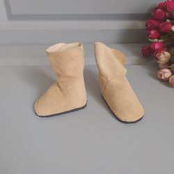 Suede autumn boots for Wellie Whisher - wellie wisher doll shoes- 7,5cm doll shoes – Christmas gift