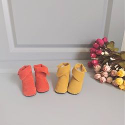 wellie wisher doll shoes - Suede autumn boots with a lapel for Wellie Whisher - 5cm doll shoes - Christmas gift idea