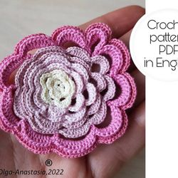 Flower crochet pattern , Multilevel flower crochet pattern , crochet motif , crochet flower pattern , crochet wall decor