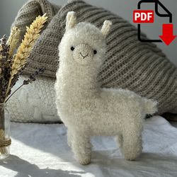 Cute and soft alpaca knitting pattern. English and Russian PDF.