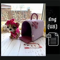 PDf Chihuahua Dog in a Carrier Bag Crochet pattern