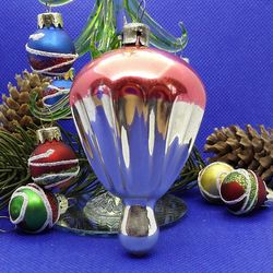 Soviet Vintage Christmas Glass toy Parachute. Xmas tree toys USSR