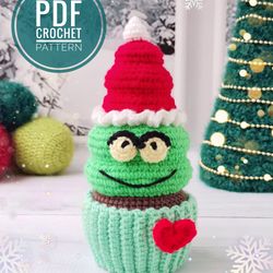 Cupcake Grinch Easy Crochet Pattern. Christmas Ornament. Amigurumi Food. Christmas DIY Ideas. ToysTaty