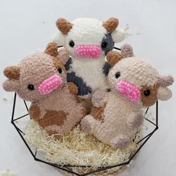 Crochet Cow Pattern, Cow Amigurumi Crochet Pattern, Cow Plush Pattern