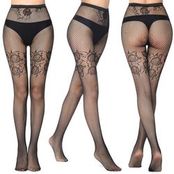 Tights Fishnets Women Mesh Pantyhose Sexy Lingerie With Print Erotic