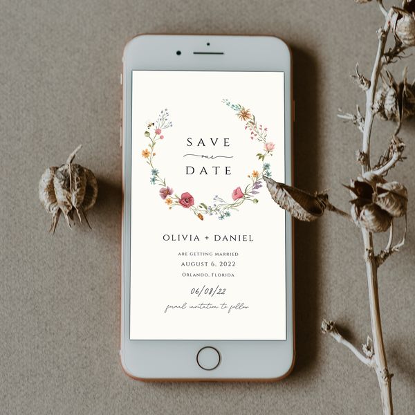 wildflower-save-the-date-template