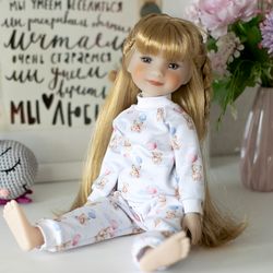 Pajamas for Ruby Red Fashion Friends doll, Wellie Wishers, Glitter Girls, 14" doll clothes, RRFF pjs, 15" doll sleepwear