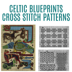 Celtic Charted Designs / PDF Vintage Cross Stitch Pattern
