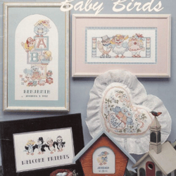 Baby Birds / PDF Vintage Cross Stitch Pattern / Digital Instant Download