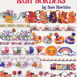 Baby Borders / PDF Vintage Cross Stitch Pattern / Digital Instant Download