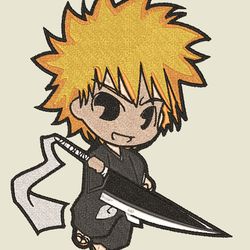 anime embroidery pattern bleach ichigo chibi