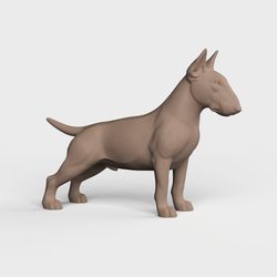 3D Model STL CNC Router file 3dprintable Bull Terrier Dog