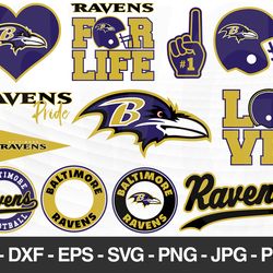 Baltimore Ravens SVG, Baltimore Ravens files, ravens logo, football, silhouette cameo, cricut, cut file, digital clipart