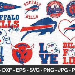 Buffalo Bills SVG, Buffalo Bills files, bills logo, football, silhouette cameo, cricut, cut file, digital clipart, layer