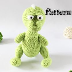 Crochet pattern amigurumi t-rex toy, dino amigurumi download, dinosaur stuffed animals pdf