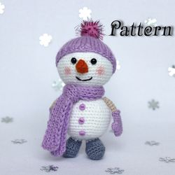 snowman amigurumi pattern crochet toy, snowman toy tutorial, holiday winter crochet