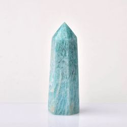 Stone Amazonite Obelisk Natural Crystal Charm Amulet Mystic Magic Altar Chakra Esoteric Wicca Meditation Gift Tower Gem