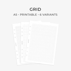 Graph Paper Printable, A5 Size