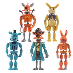 5pcs SET Five Nights at Freddy's FNAF Action Figure Christmas Toy 2021 New Gift New