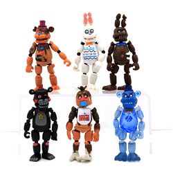 6 pcs/set FNAF Five Nights At Freddy's Christmas Figures Toys Cake Topper New USA Stock