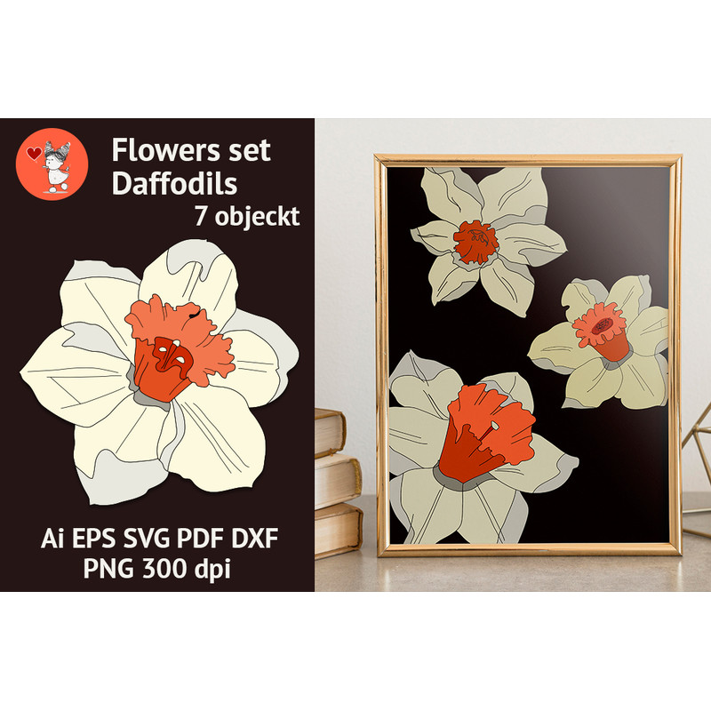Flowers set. Daffodils.jpg