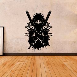 Ninja Warrior, Japanese Martial Art, Wall Sticker Vinyl Decal Mural Art Decor