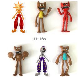 6pc Set Five Nights At Freddy's FNAF Sundrop Moondrop Huggy Wuggy Action Figure New