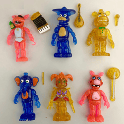 6pcs Set Five Nights At Freddy's FNAF Nightmare Action Figure Toy Cake Toppers New