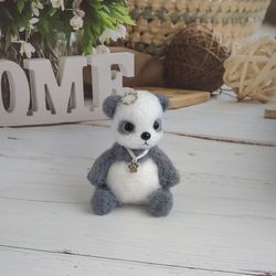 Little panda Panda bear stuffed animal Crochet panda bear Handmade toy Interior toy Stuffed animal toy Amigurumi panda