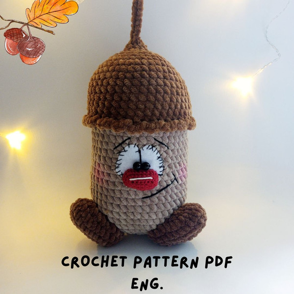 Crochet pattern acorn, Amigurumi Acorn, Christmas gift, acor - Inspire ...