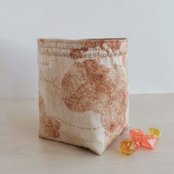 Large dice bag with pockets for 150-200 dice Old map