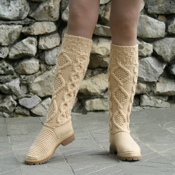 crochet boots ugg knitted snow 3.jpg