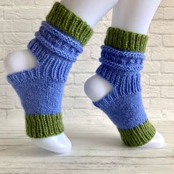 Yoga Socks Handmade Yoga Accessories Yoga Gift Toeless Socks Pilates socks Activewear Yoga Clothes Sports socks