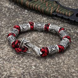 Stainless Steel Nordic Viking Handmade Paracord Bracelet