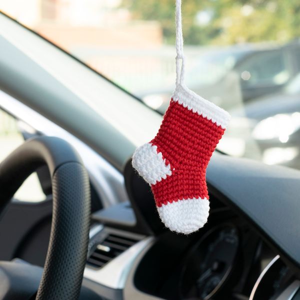 Crochet-Christmas-stocking-car-accessory-for-women