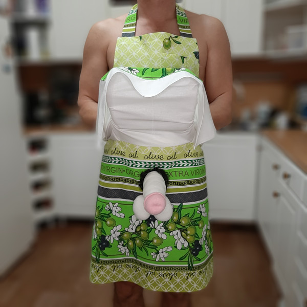 Apron-Penis- apron with dick-Christmas Gift-Chef's Apron-Pop-up Penis 5.jpg
