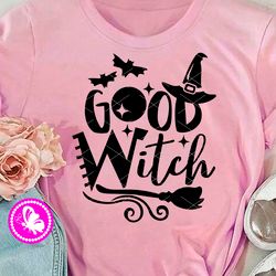 Good witch print Witch hat and broom svg clipart Halloween shirt design Digital download