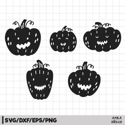 Halloween Pumpkin Silhouette Svg Dxf