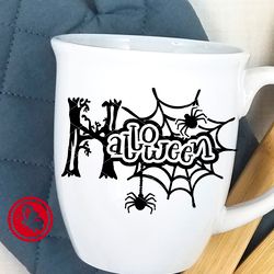 Halloween sign Spiderweb design Digital download