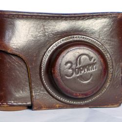 Zorki-C S genuine hard leather case bag strap for rangefinder camera KMZ USSR