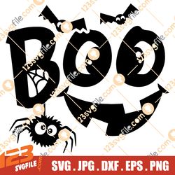 Kids Halloween SVG, Boo SVG, Pumpkin Face SVG, Funny Halloween Shirt Svg, Spider Svg, Png, Files for Cricut, Sublimation