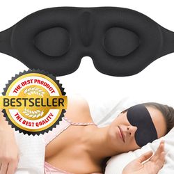 3D Sleep Mask For Men Women Eye Mask For Sleeping Blindfold Travel Accessories Silk Dry Eye Mask Sleeping Padded ShadeUS